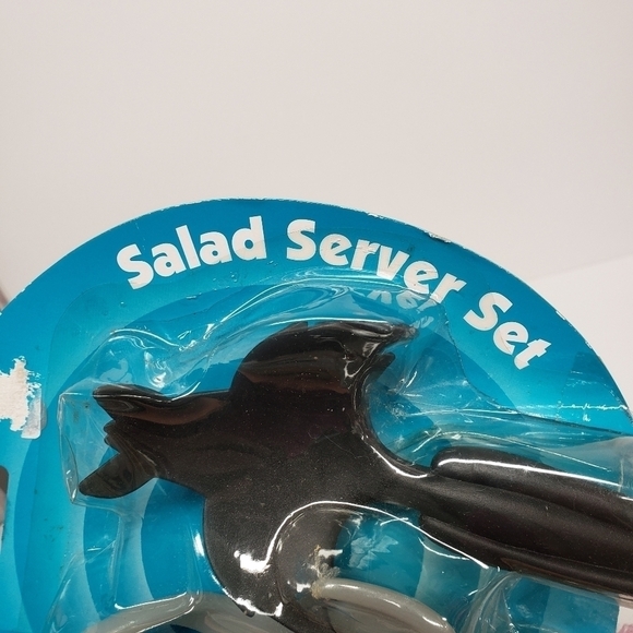 Looney Tunes Bugs Bunny Sylvester Salad Serving Utensils 1999 Set - Picture 5 of 7